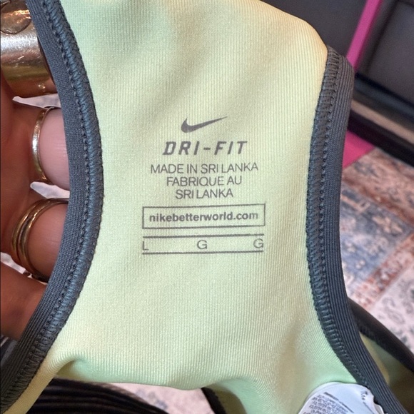 Nike Women's Charcoal and Black Sports Bra size Large - Picture 6 of 6